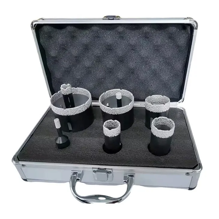 Broca diamantada com caixa de alumínio